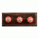 Orange Star Ceramic Wooden Hooks